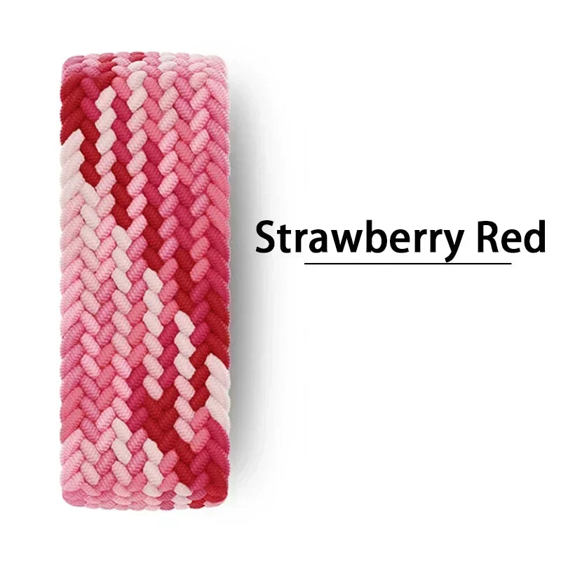 Braided Solo Strap For Apple Watch Band 45mm 49mm 44mm 42mm 41mm 40mm Nylon Correa Bracelet iWatch series 9 7 SE 6 8 5 Ultra 4 3 Qme
