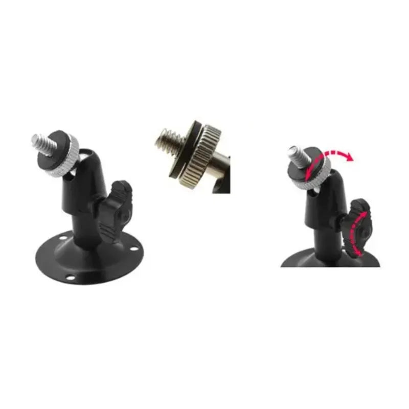 4pcs Wall Mount Bracket Metal Holder Secure Rotary CCTV Camera Stand for Security Surveillance Camera Installation Qme