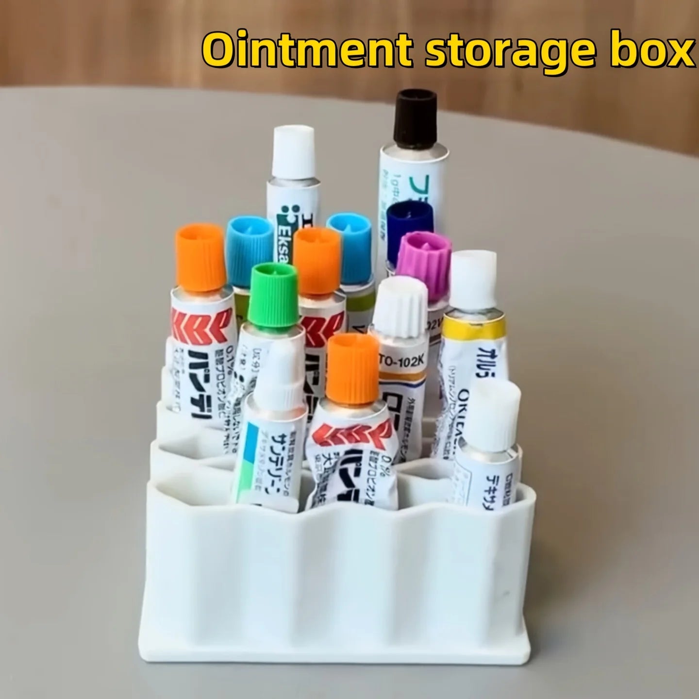 32 Slots Ointments Stand Multi-Compartment Medicine Storage Holder For Small Items Multi-purpose Cosmetics/Pen Storage Rack Qme
