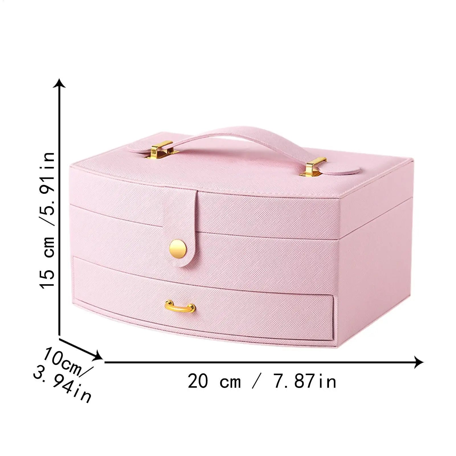 Jewelry Box Double-layer Earring Holder Boxes Organizers Necklace Qme