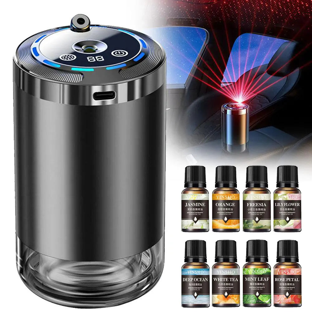 Car Electric Air Diffuser Aroma Freshener Vent Essential Oil Mist Qme