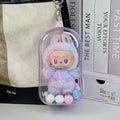 1 Labubu dust cover, PVC transparent portable storage bag for outdoor use, Labubu doll walking bag Qme VIOLET/紫罗兰