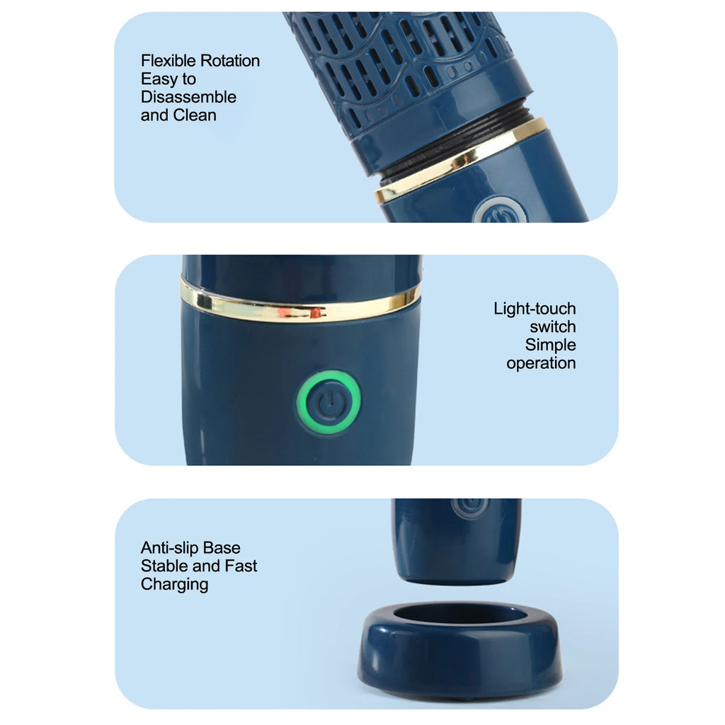 Mini Protable Ultrasonic Fruit Vegetable Washing Machine Capsule Wireless Food Cleaner Outdoor Picnic Fruit Food Purifier Qme