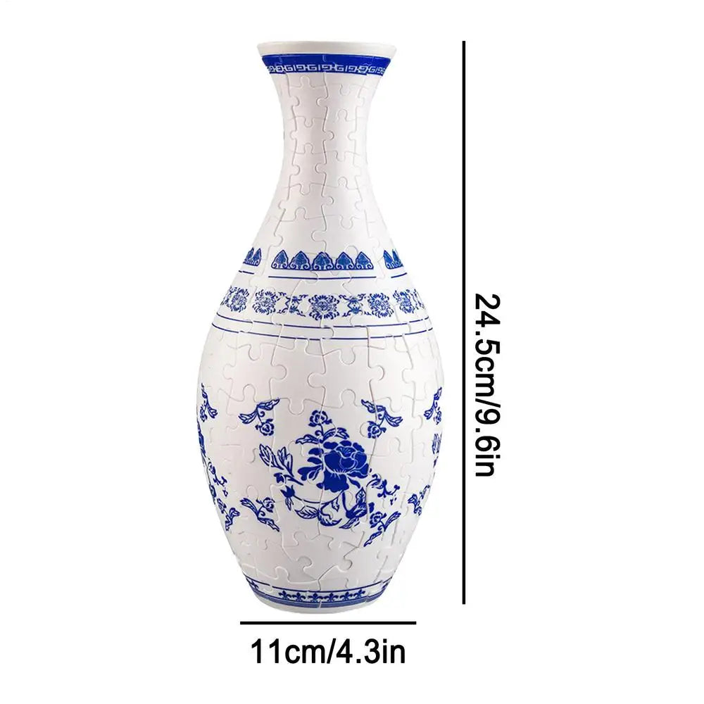 Puzzle Vase For Adults Unique Flower Vase Jigsaw Puzzle Planter Flower Vase Puzzle Made By 160 Curved Puzzle For House Warming Qme 01