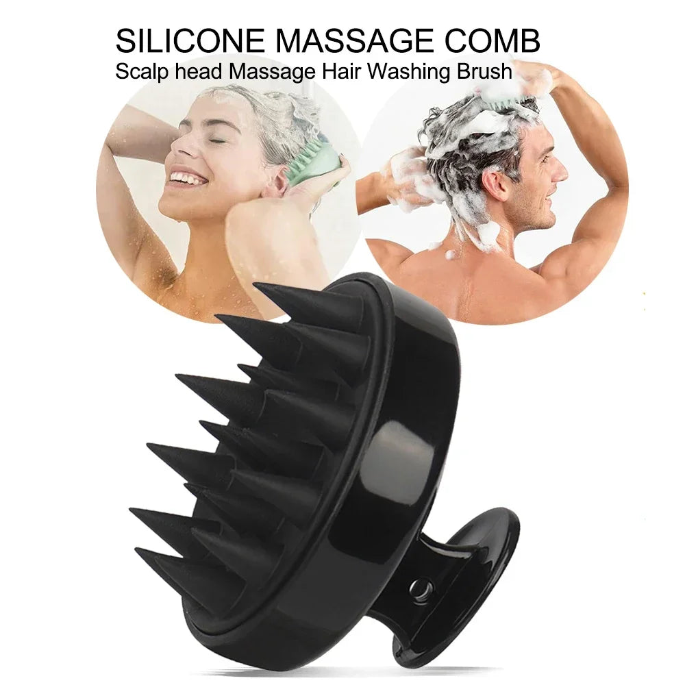 Silicone Head Scalp Massage Comb Hair Washing Brush Soft Massager Qme