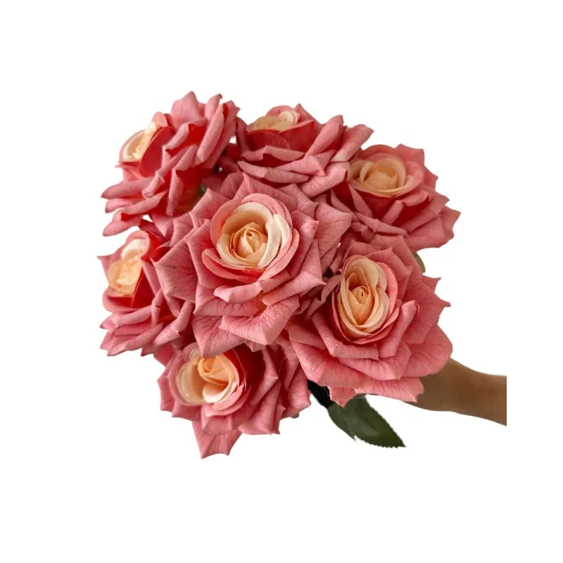 41CM Silk Screen Rose Artificial Flower Wedding Living Room Decoration Road Guide Bouquet, Artificial Flower Qme style 14