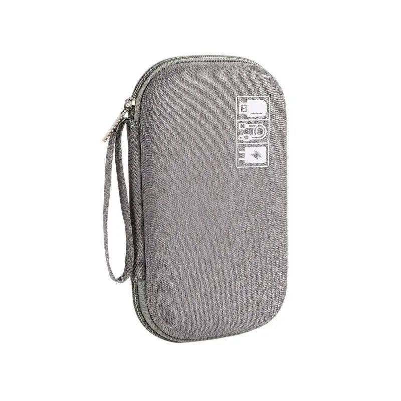 Travel Portable Digital Accessories Storage Bag Organizer Of Mobile Phone Bag U Disk Charging Bank Mobile Data Cable Storage Bag Qme Gray