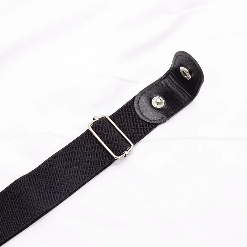New Adjustable Belts for Women Buckle-Free Waist Jeans Pants No Buckle Stretch Elastic Waist Men Canvas Belt Lazy Invisible Belt Qme