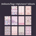 Soft Pastoral Textured Scrapbook Paper, Plaid & Floral Prints for Journal Background Collage Perfect Gift Choice Qme A