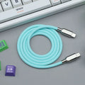 240W USB C Type-C Liquid Silicone Cable PD Fast Charging Cable Quick Charge Line for iPhone 15 17 Pro Huawei Samsung S23 Xiaomi Qme Blue 0.5m