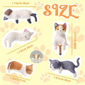 Cat Figurines Cartoon Resin Cute Car Ornament 5 Pieces Kitten Figurines Desk Decor for Women Vehicle SUV Dashboard Computer Desk Qme A