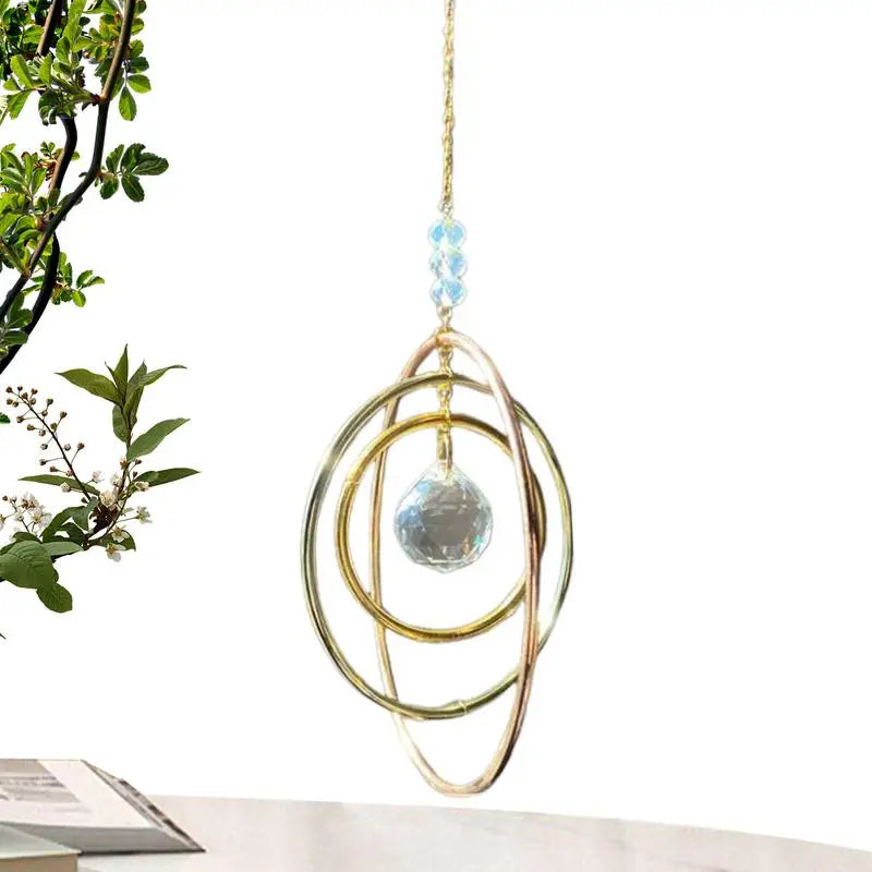 Catching Sun Galaxy Sparkling Crystal Prisms Exquisite Home Decors Transparent Crystals For Cell Phone Rearview Mirror Balcony Qme