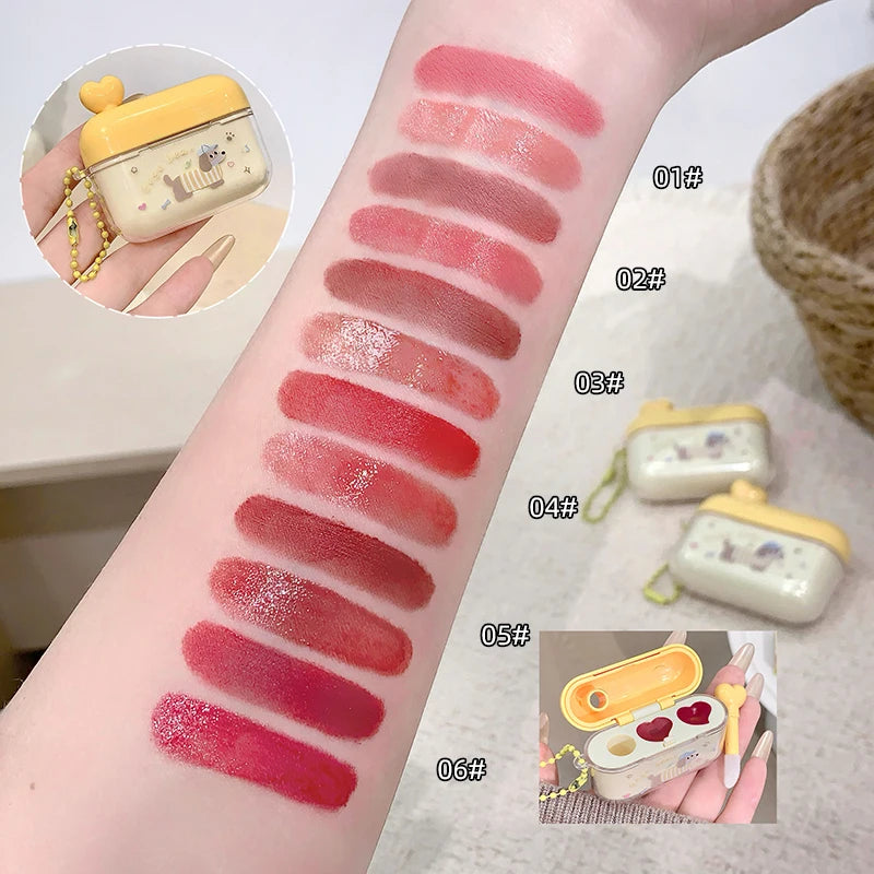 GEGE BEAR Water Gloss Velvet Matte Lip Glaze Combination Two-pack Qme
