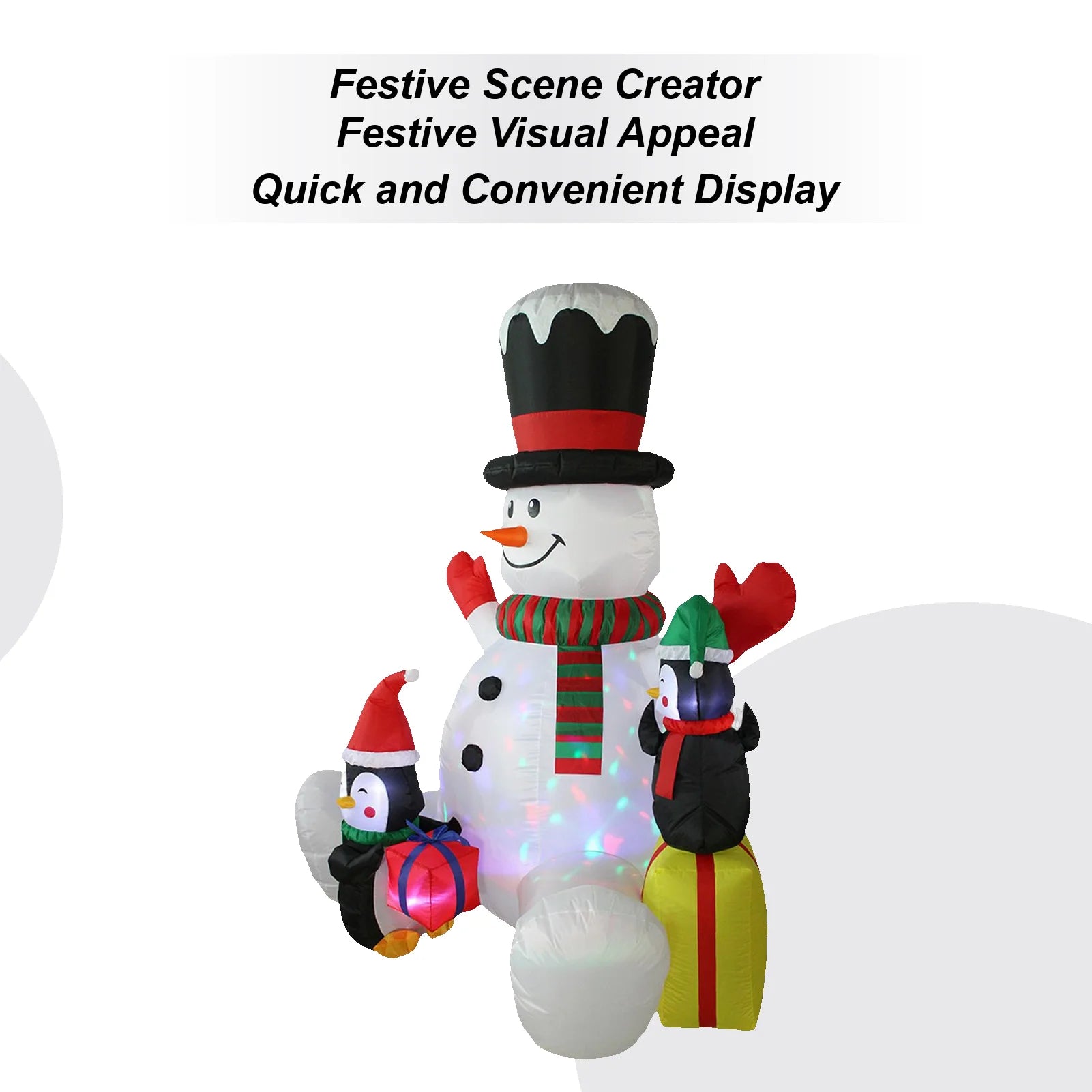 Inflatable Christmas Decorations 7ft Waterproof Lighting Decor Christmas Inflatable Snowman For Family Friends Indoor Outdoor Qme