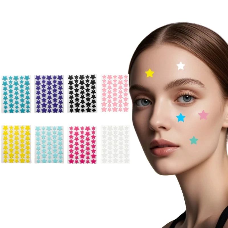 40 Patch/Pcs Stars Acne Patches Hydrocolloid Pimple Patch Removes Blackheads Pimples Stickers Acne Remover Star Pimple Patches Qme