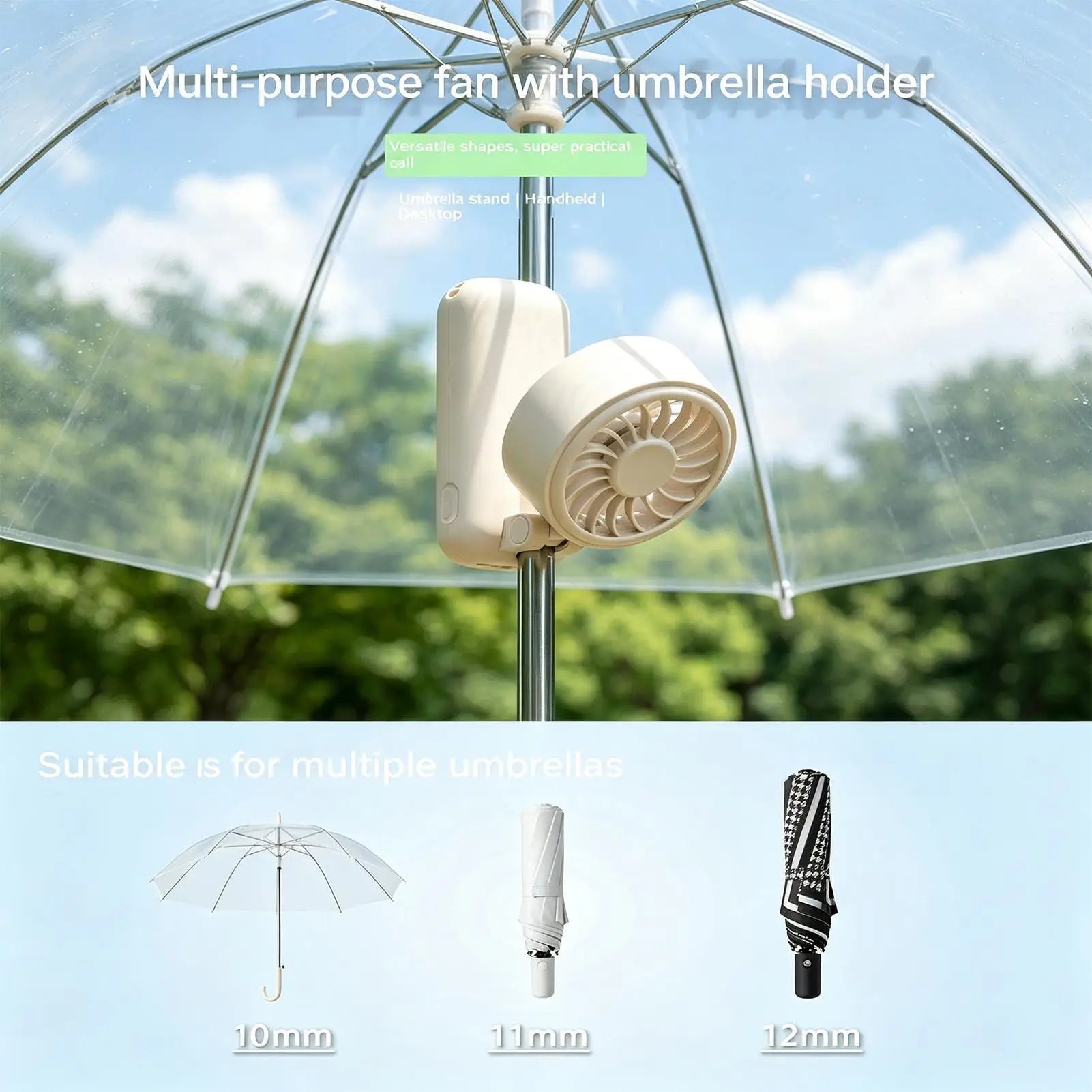 Clip On Fan Rechargeable Handheld Personal Mini Personal Fan Portable Cooling For Home Bedroom Office Desk Table Stroller Travel Qme