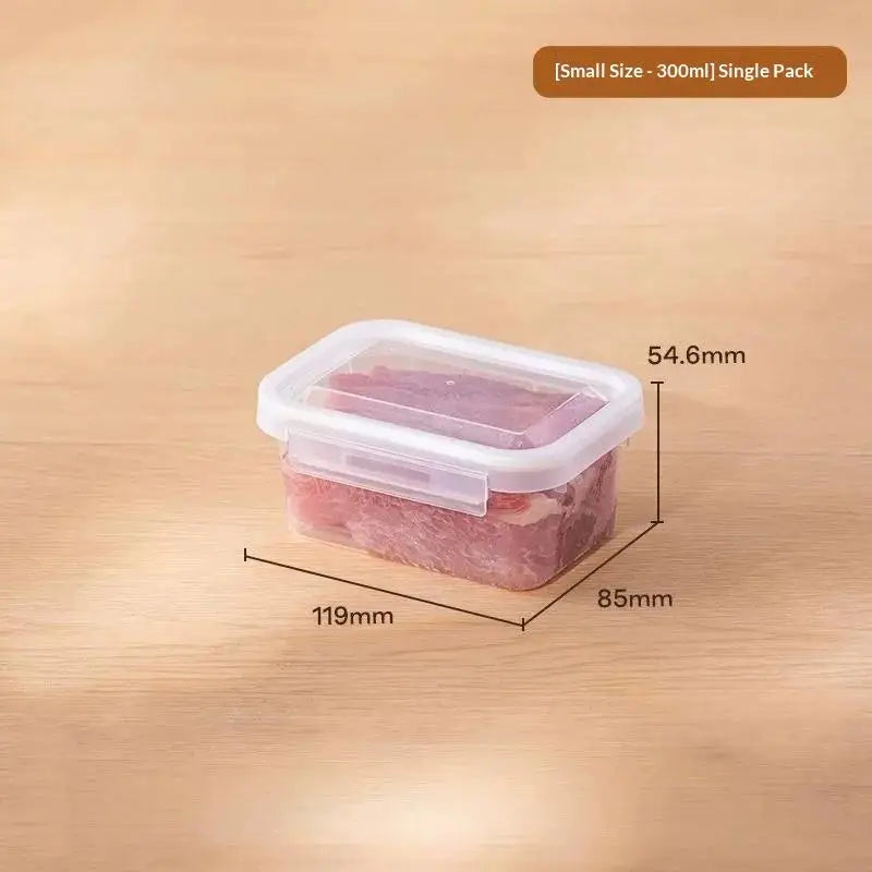 Portable Food Storage Box Single Snap-on Cover Compartmentsfor Qme 300ml