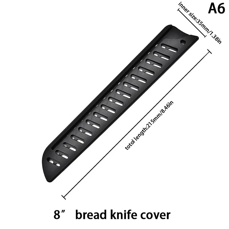 Kitchen Knife Sheath Black Plastic Knife Covers Knife Blade Protector Cover Edge Guards Case Boning Fruit Bread Chef Knife Tool. Qme A6