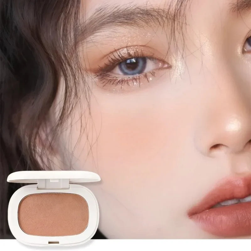Face Blusher Matte Natural Cheek Tint Brighten Face Contouring Waterproof Cosmetics Blush Powder Soft Female Makeup 1pcs Blusher Qme 04