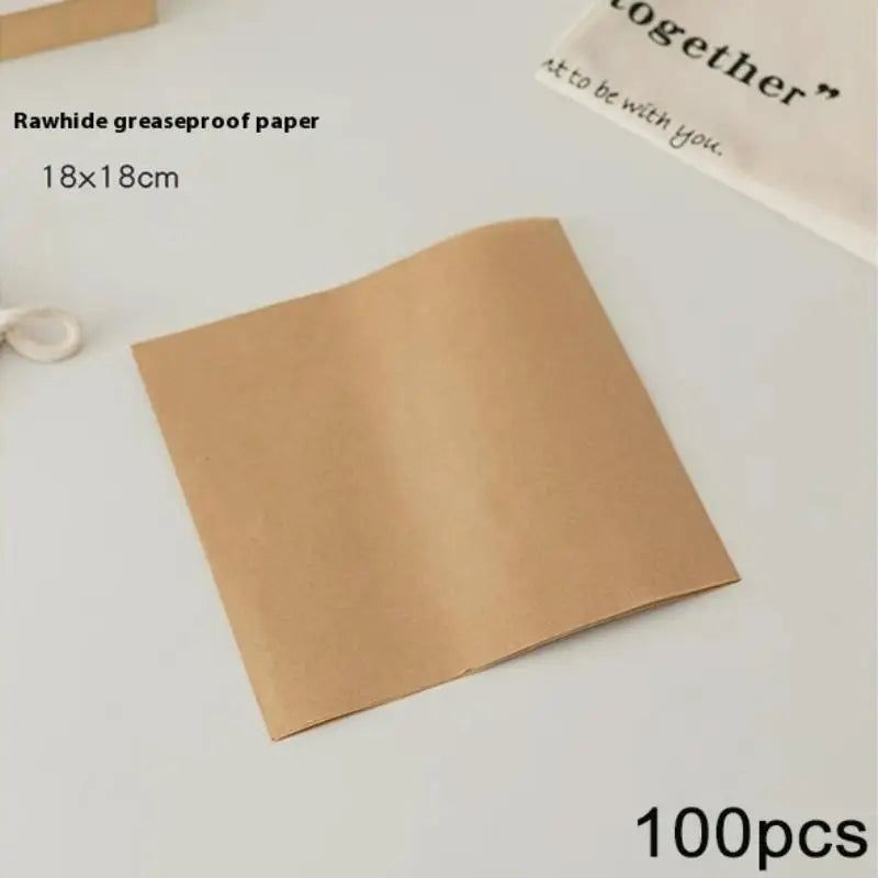 CC11100 Baking Tools Parchment Paper Food Grade Grease Bread Sandwich Qme 18cm Brown