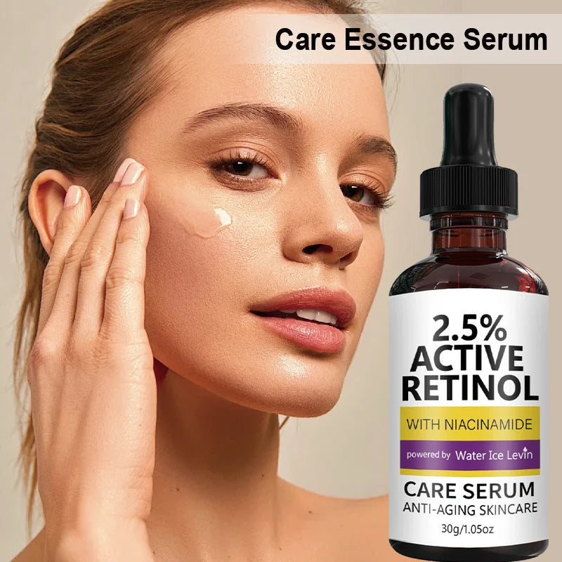 2.5% Retinol Anti-Aging Serum with Niacinamide - Firming, Brightening, Hyaluronic Acid Infused for Youthful Skin Qme