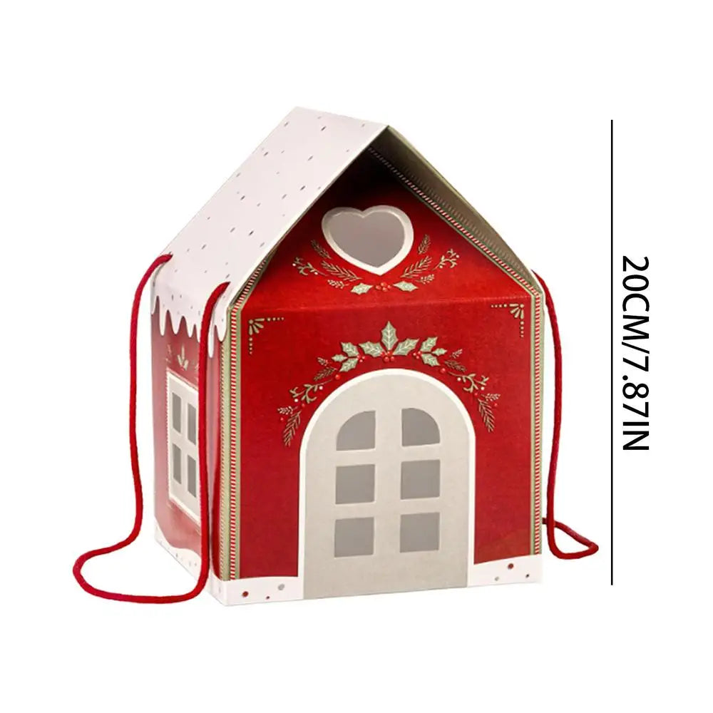 Candy Boxes Christmas House Shape Paper Supports Container Holiday Qme A China Mainland 20cm