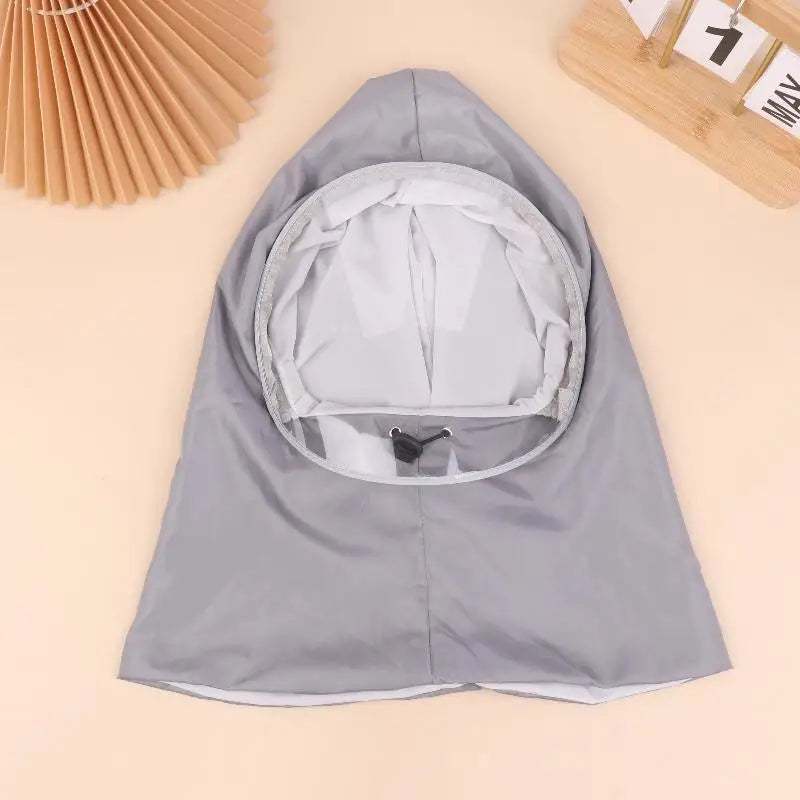 Women Kitchen Hat Cooking Cap Oil Splash Shield Face Cover Reusable Protective Headwear Cooking Spray Dust Mask Farm Bee Keeper Qme Gray