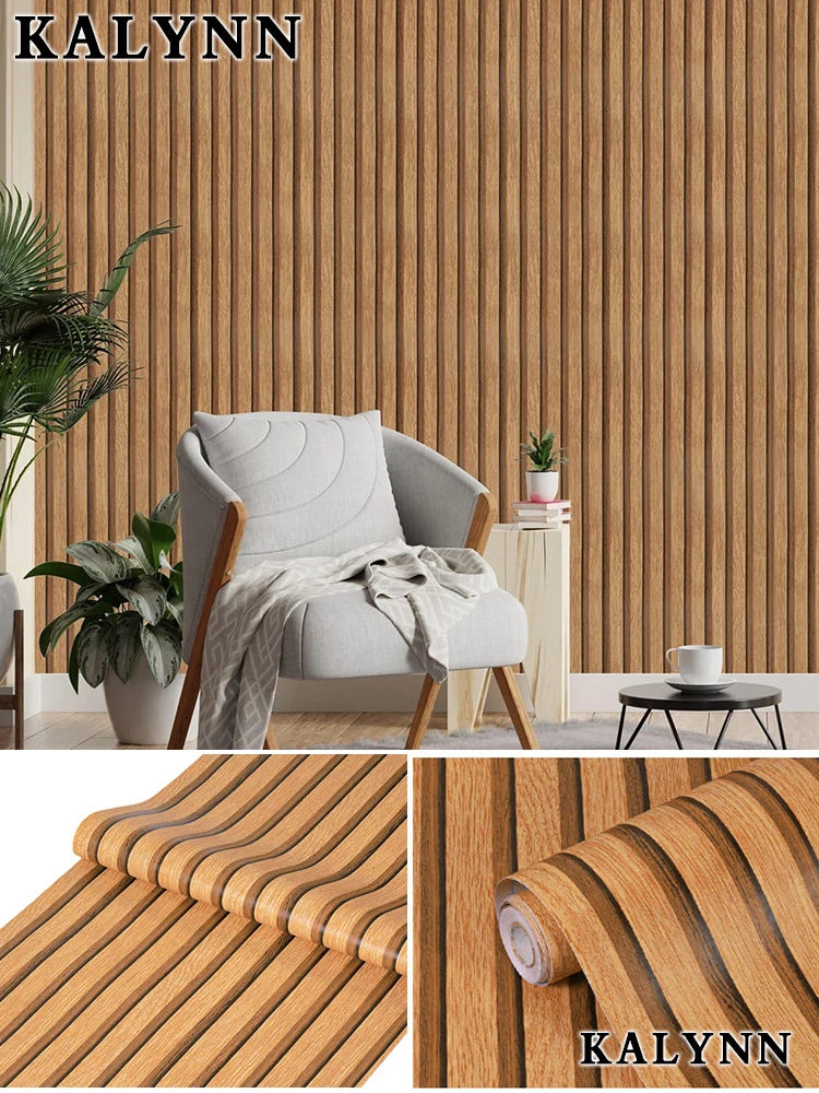 Wood Grating Wallpaper Self-adhesive Removable Peel Stick Wall Paper Qme 1001A 3mx45cm(118x7.8in)