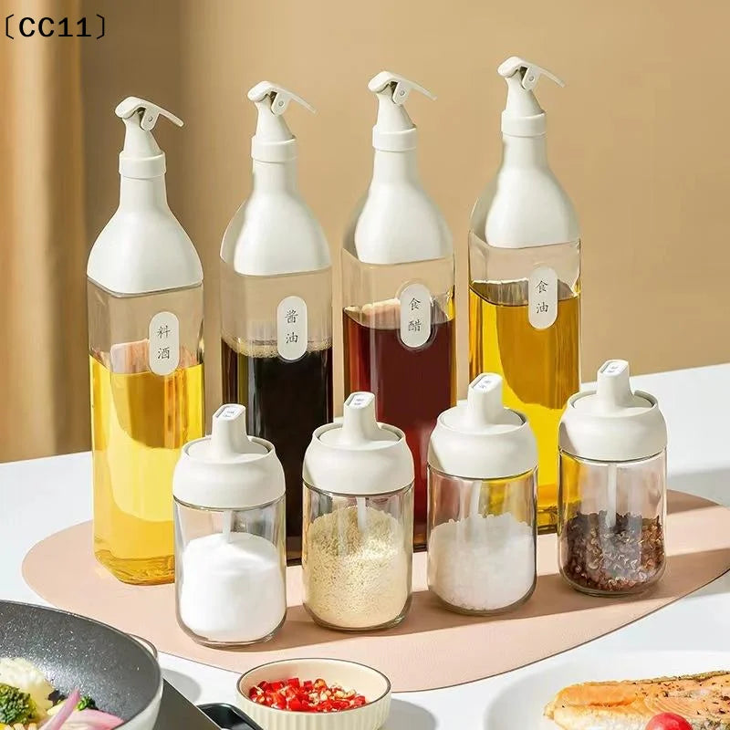 Oil Bottle Moisture-proof Lid Spoon Pepper Jar Salt Shaker Qme