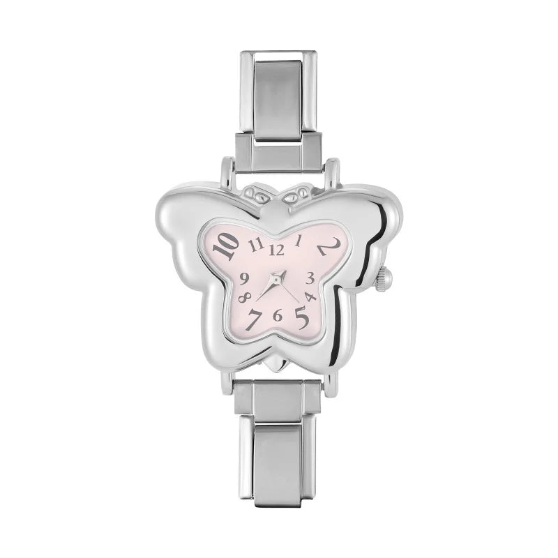 Dropshipping Italian Elastic Charm DIY Width Stainless Butterfly