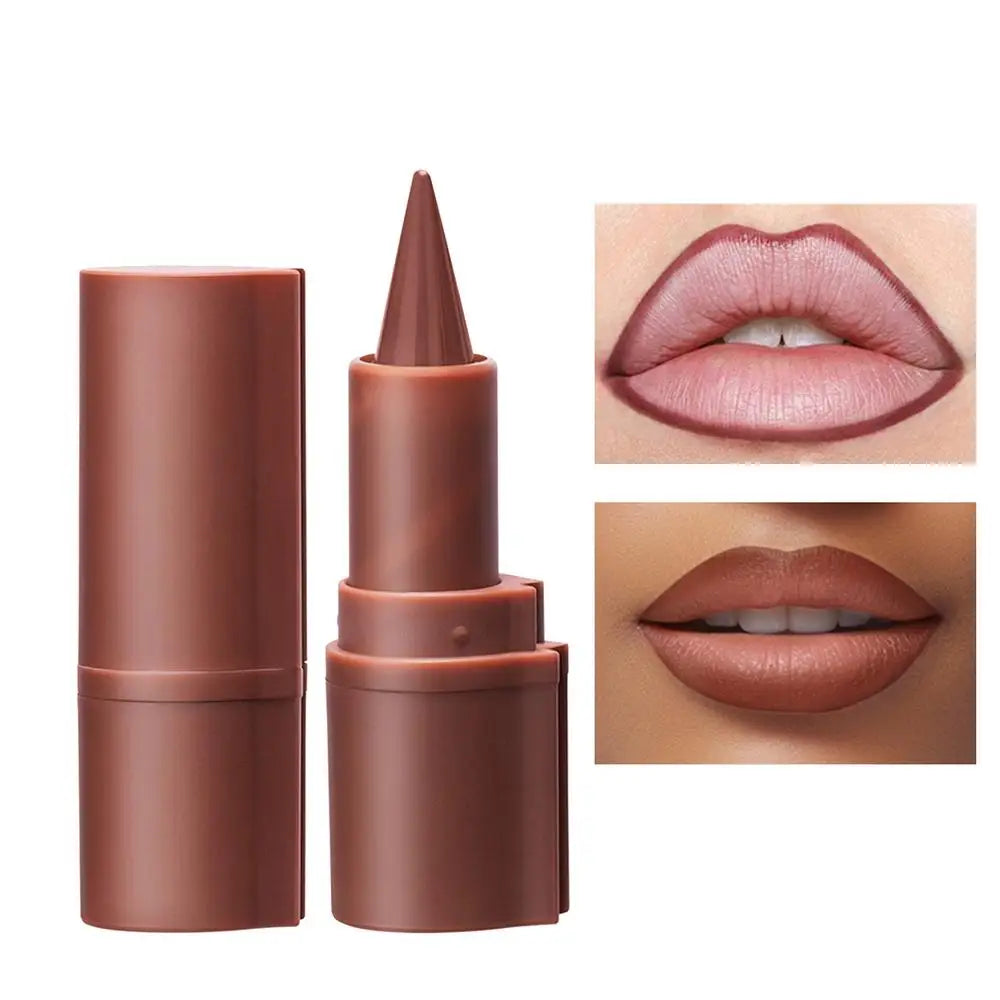 Pointed Lip Liner Slim Pencil Nude Brown Lipstick Matte Smooth Qme 04 China Mainland