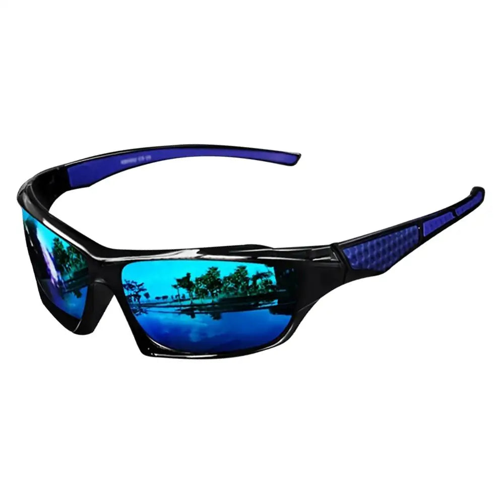 Polarized Sunglasses Men UV Protection Men's Sunglasses Polarized Comfortable Fashion Shades Outdoor Sport Eyewear for Driving Qme Blue