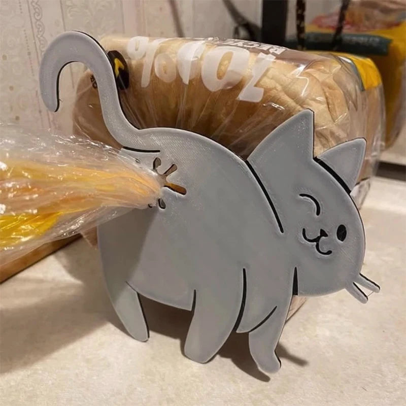 3D Cat Butt Bread Bag Clip Snack Sealing Novelty Kitchen Gadget Food Qme
