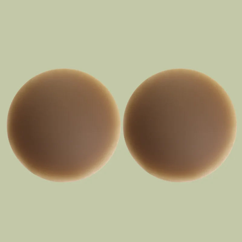 Silicone Latex Solid-state Glued Self-adhesive Anti-light Anti-bumps Qme dark coffee One Size