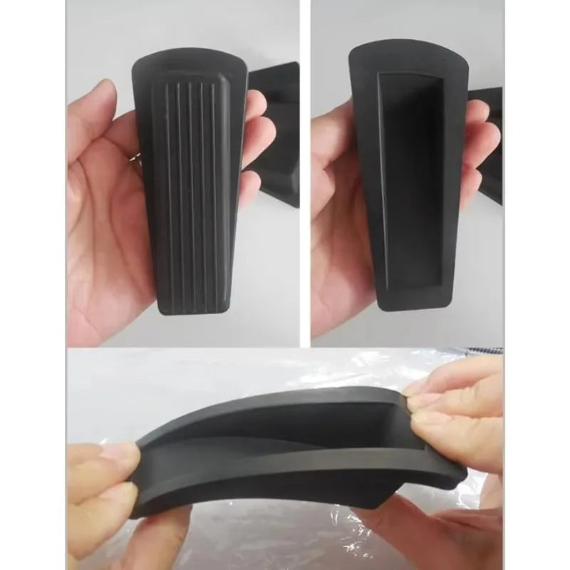 Rubber Door Stopper Wedge Anti Slip Floor Stop Indoor Use Prevents Qme
