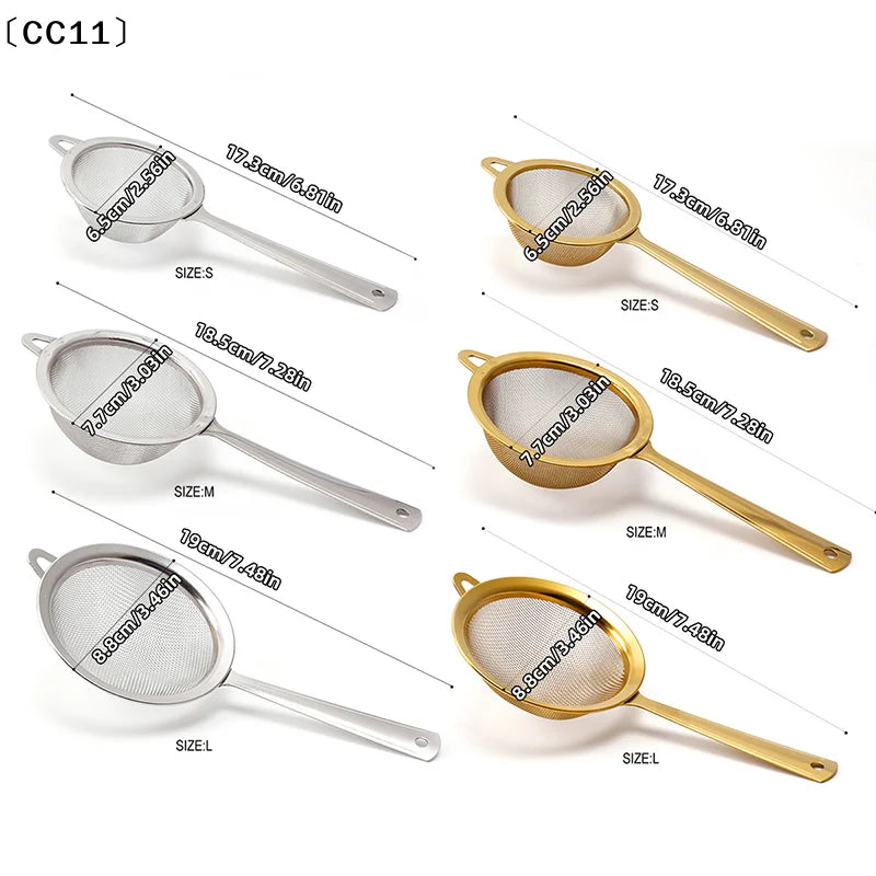 Stainless Steel Matcha Sifter Very Fine Mesh Rust-proof Tea Strainer Qme