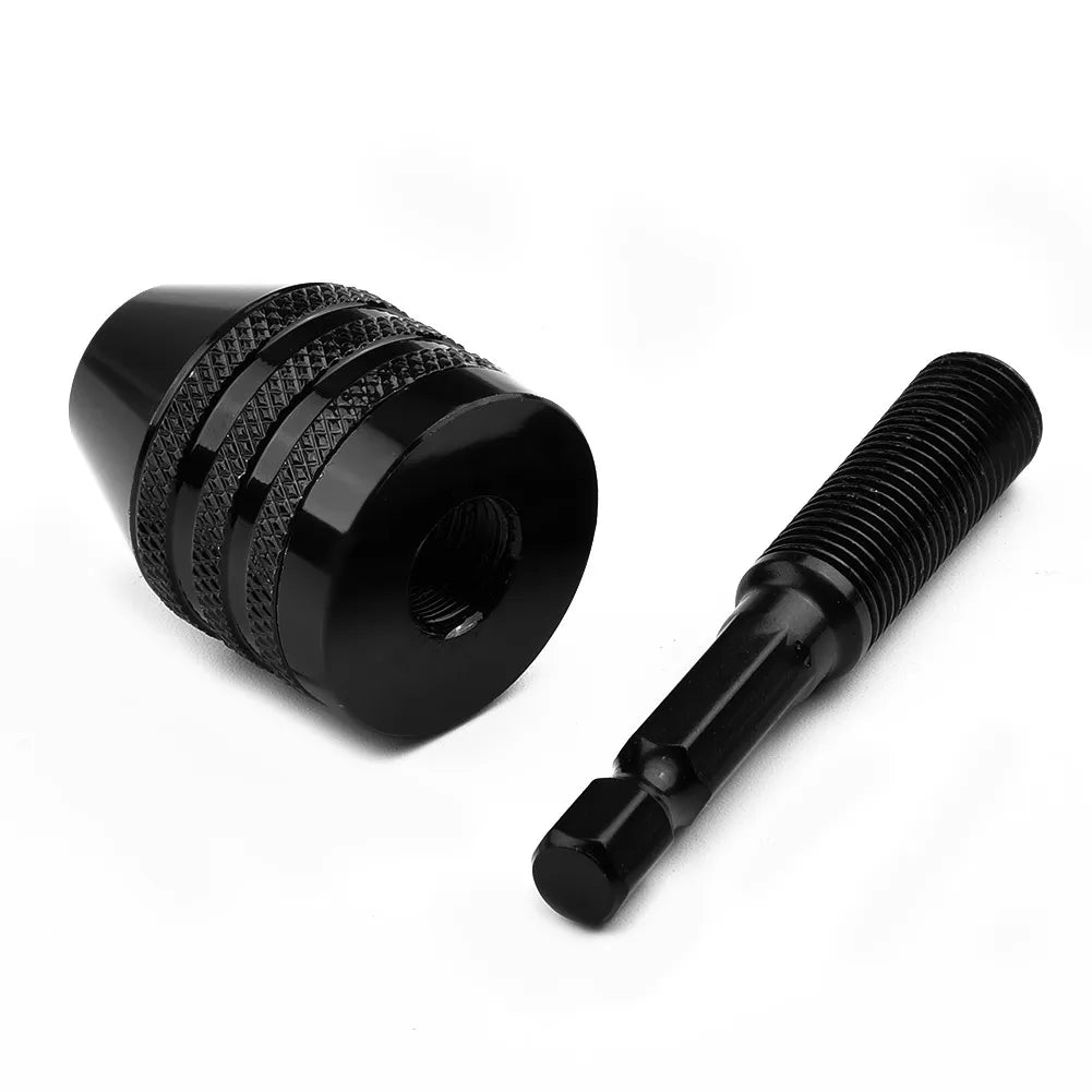 1/4" Keyless Drill Chuck Conversion 0.3-3.4mm 0.3-6.5mm 0.8-8mm Hex Shank Adapter Drill Bit Quick Change Driver Converter Qme