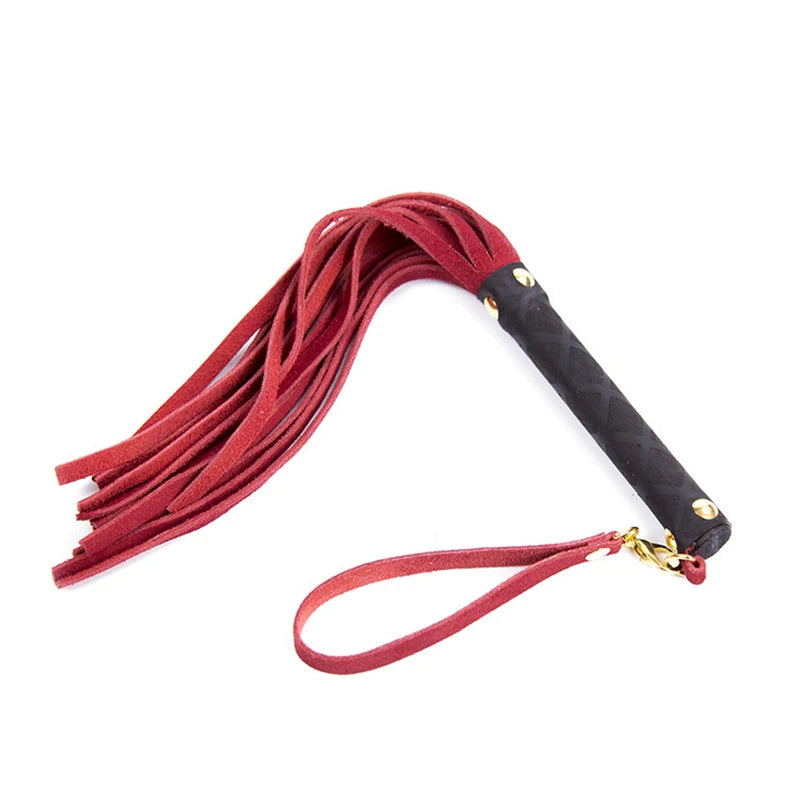 Pu Leather Pimp Whip Racing Riding Crop Party Flogger Hand Cuffs Qme