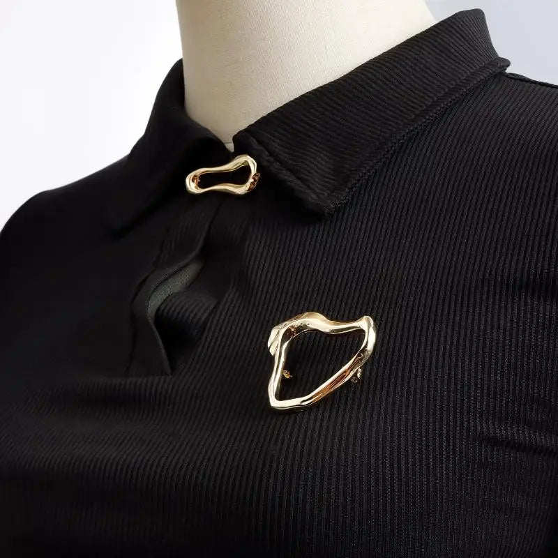 Geometric Irregular Brooches Exquisite Heart Waist Cinch Pins For Women Men Vintage Casual Versatile Fixed Clothing Accessories Qme