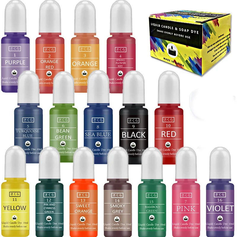 Concentrated Candle Essence Liquid Dye DIY Aromatherapy Incense Qme 16 color