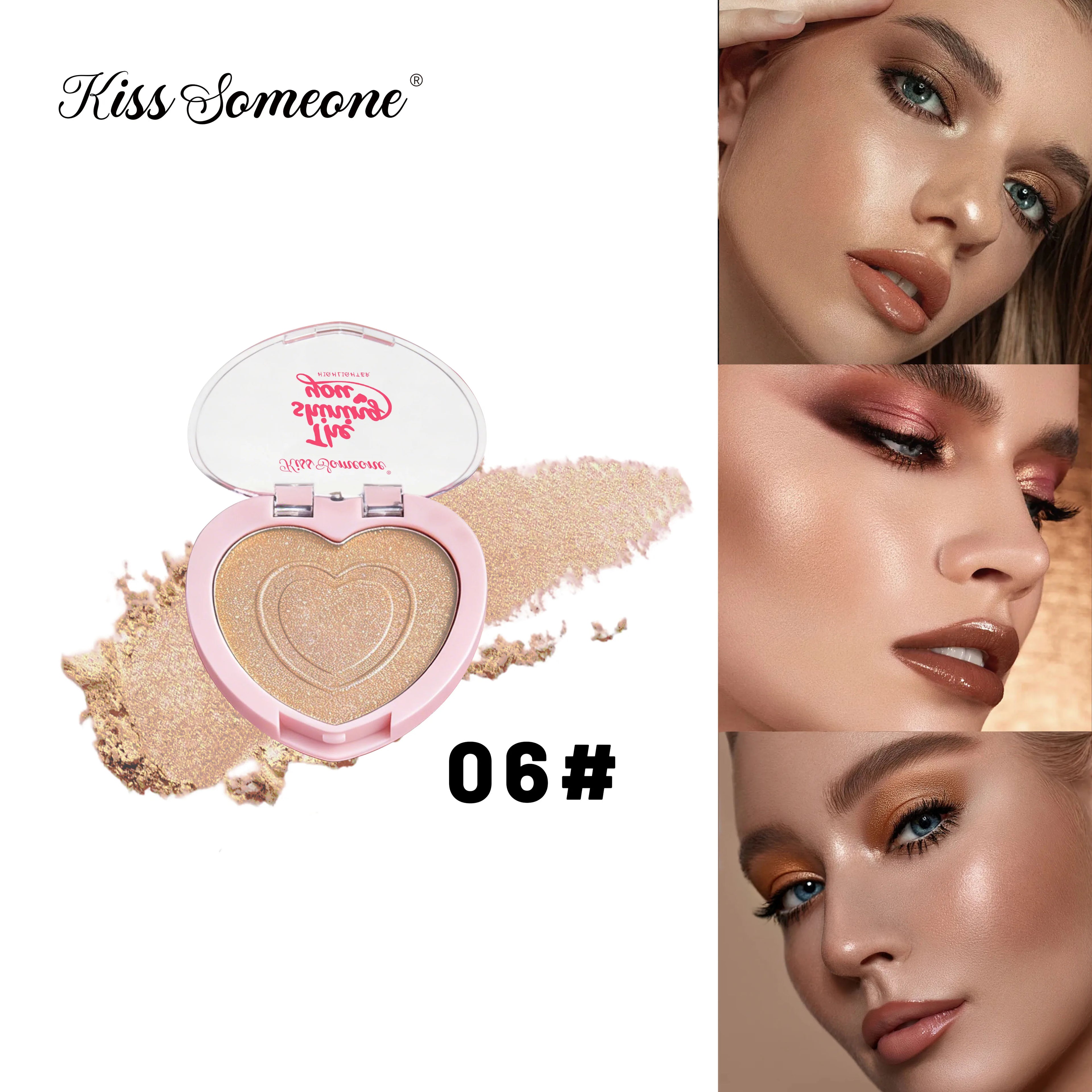 Facial highgloss disc highgloss sparkle highlighter,long-lasting high-gloss disc,rich color palette suitable for Halloween use Qme 602506 5g