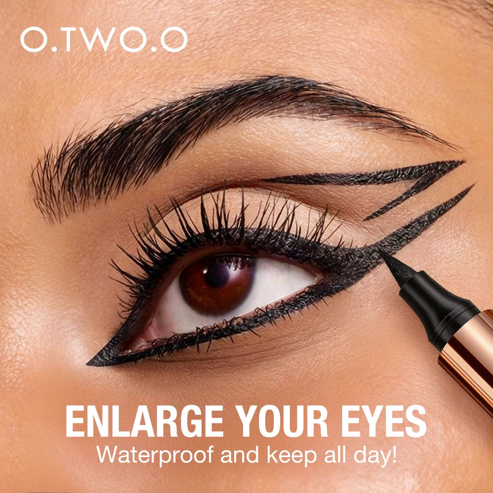 O TWO Black Eyeliner Stamp Liquid Pen Waterproof Fast-dry Qme