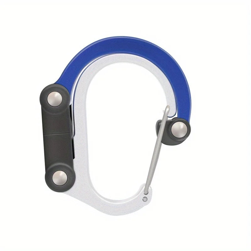 Hybrid Gear Clip Carabiner Rotating Hook Clip Non-Locking Strong Clips For Camping Fishing Hiking Travel Backpack Out Qme Blue