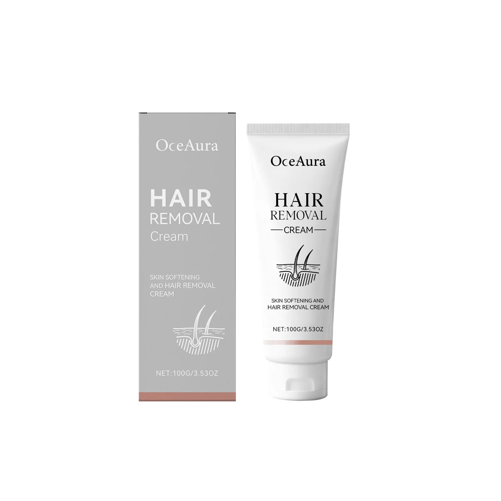 Oceaura Hair Removal Cream Legs Arms Full Body Use Skin Softening Qme 100g Boxed