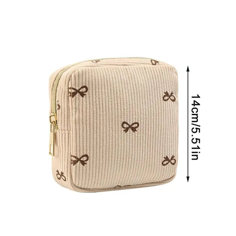 Makeup & Sanitary Napkin Case, Portable Travel Organizer for Lipstick,Small Storage Bag for Women & Girls Qme