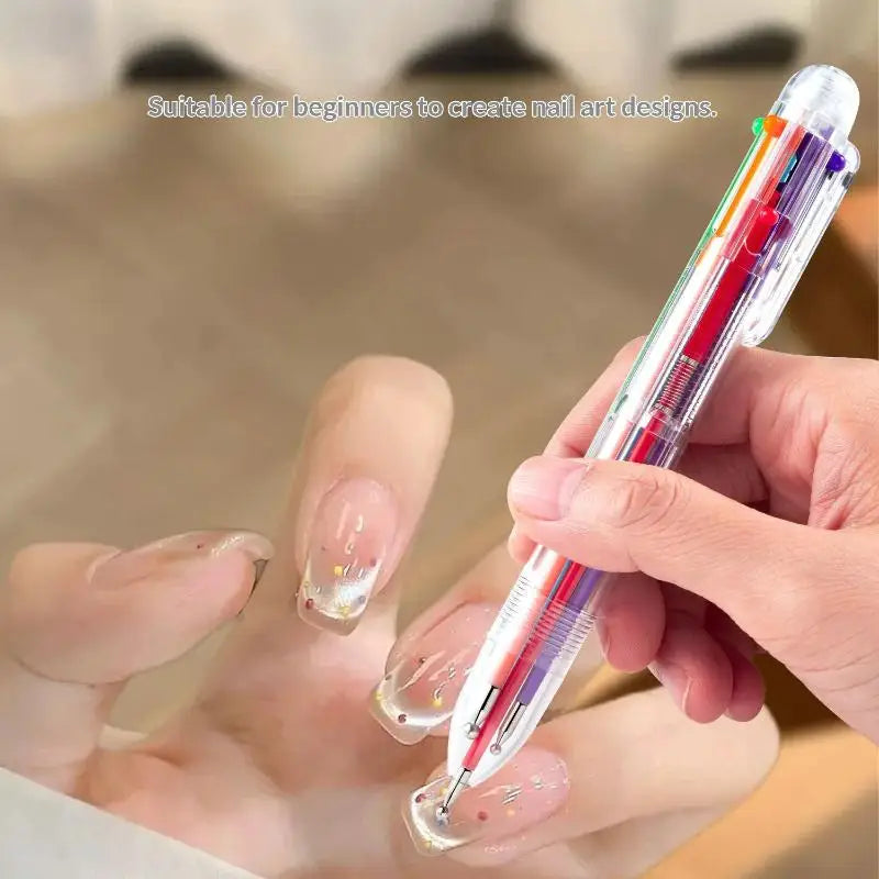 Nail Dotting Pen 1 Versatile Design Creative Art DIY At Home Salon Use Qme