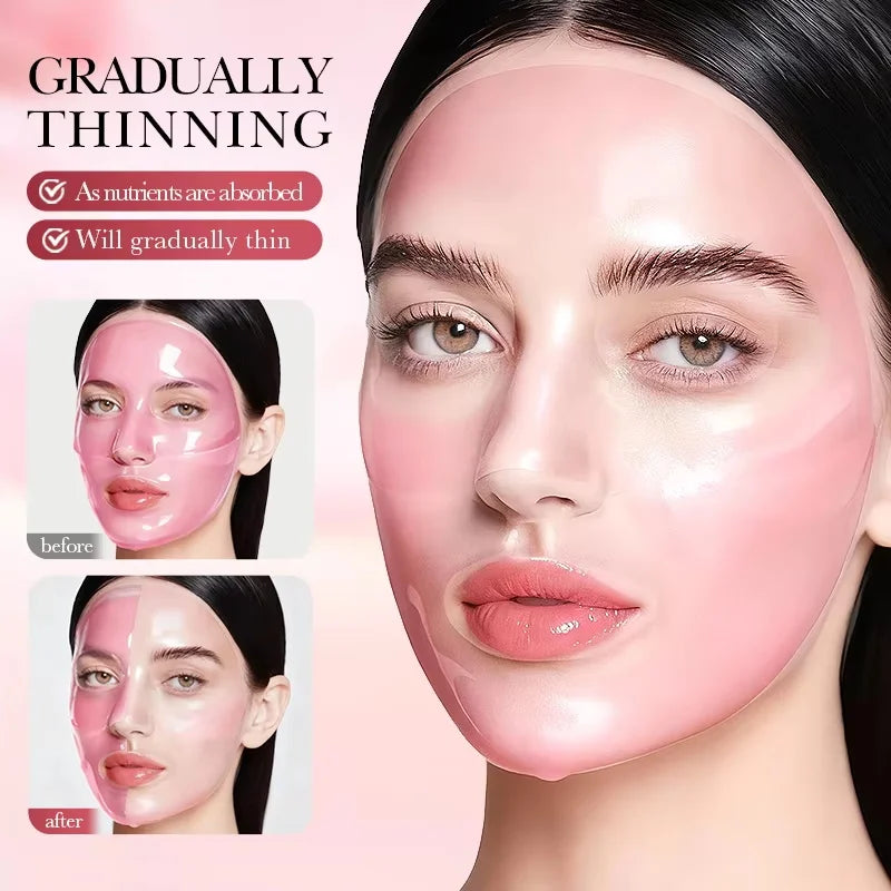 Collagen Anti Wrinkle Facial Mask Anti Aging Fade Fine Lines Firm Skin Moisturizing Brightening SkinCare Korean Cosmetics Qme