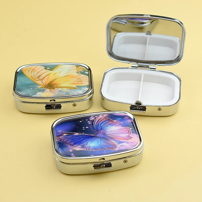 Metal Medicine Box Iris Pill Packaging Health Products Moisture Qme