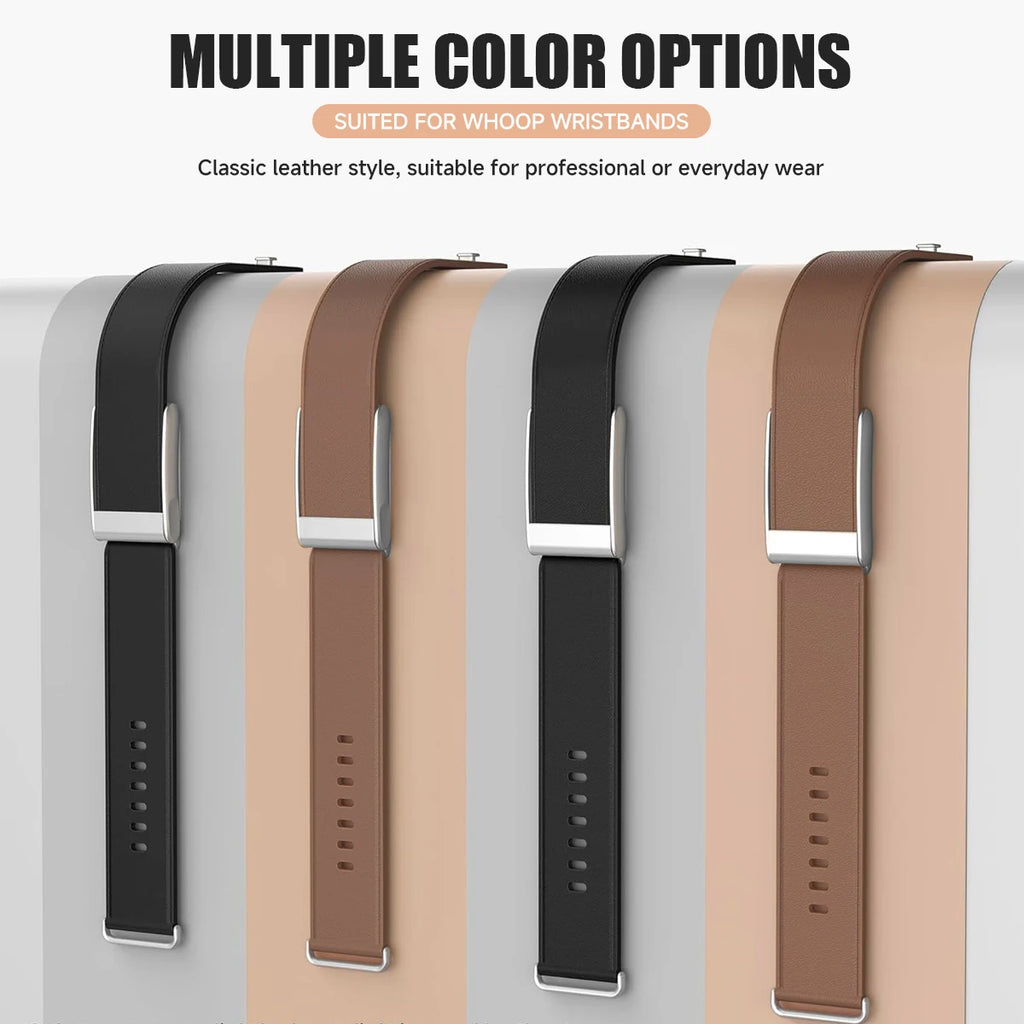 New Replacement Leather Strap for WHOOP 5.0 /5.0MG Fitness Soft Breathable Adjustable Protector Sports Wristband Strap Qme