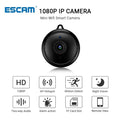 Escam V380 Mini Wifi IP Camera HD 1080P Wireless Indoor Camera Nightvision Two Way Audio Motion Detection Baby Monitor Camera Qme Standard US Plug China Mainland